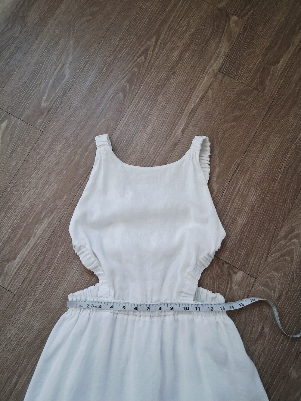Pixie Market Beatrice White Linen Open Back Midi Dress - Picture 13 of 16